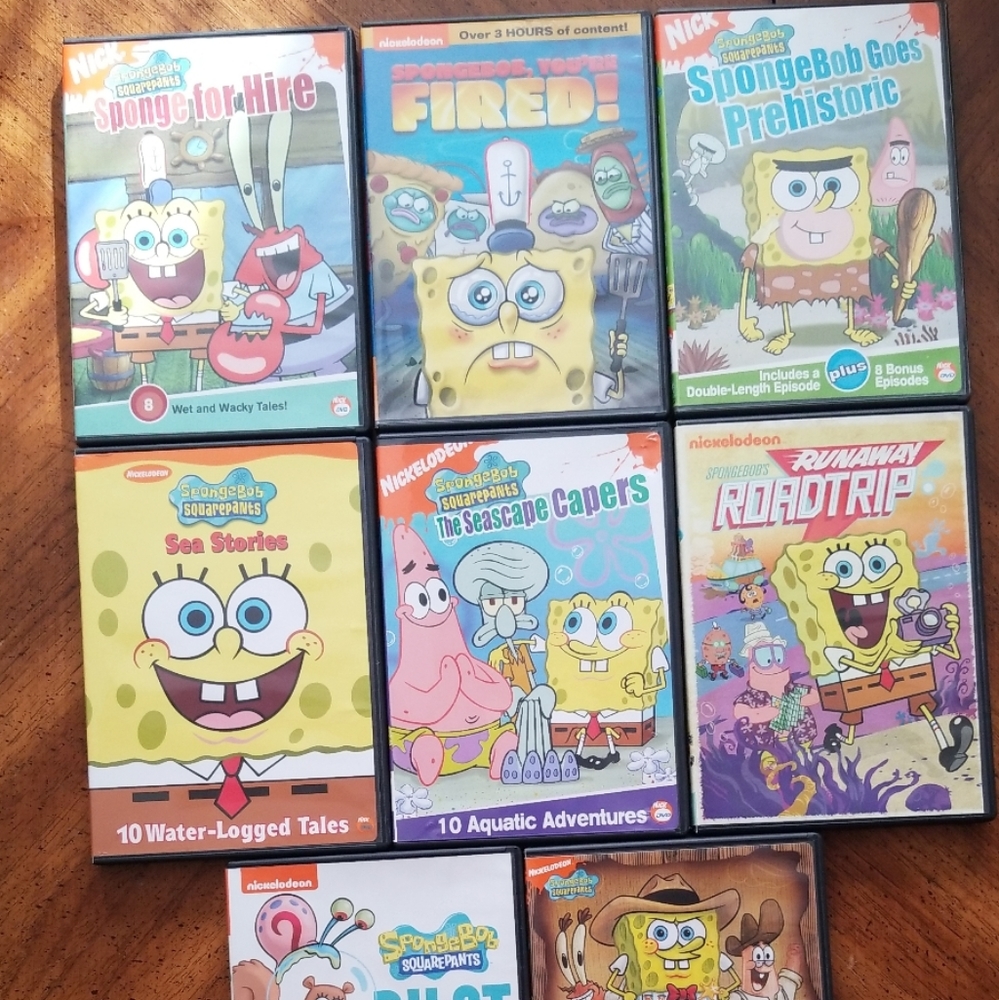 8 Spongebob Squarepants Dvd Lot. All watched and work perfectly. Over 50 episode